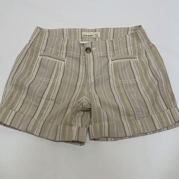 Old Navy Striped Cotton Cuffed Short - Picture 1 of 8